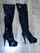 pvc thigh boots for sale  LIVERPOOL