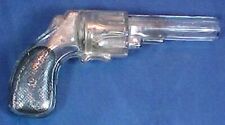Usado, Recipiente de doces vintage revólver arma vidro vestígios de pintura West Bros. comprar usado  Enviando para Brazil