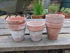 5 x Vintage Terracotta Clay 3.5" (9cm) Pots for sale  Shipping to South Africa