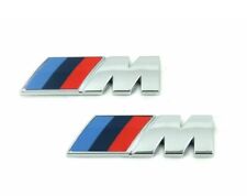 2 pegatinas BMW M emblema deportivo cromado plateado ala lateral guardabarros insignia 45x15 mm segunda mano  Embacar hacia Argentina