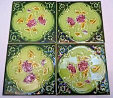 Carreau Porcelaine Céramique Majolique Art Nouveau Mauve Rose Vintage Angleterre gebraucht kaufen  Versand nach Switzerland