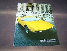 TOPRARITY magnificent brochure De Tomaso Pantera from 1971!!! for sale  Shipping to South Africa