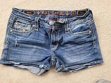 Shorts jeans feminino Rock Revival 31 azul lavagem escura Ena cintura baixa comprar usado  Enviando para Brazil