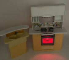 1999 Mattel Barbie So Real So Now Kitchen Stove, Sink & Cabinet  for sale  Shipping to South Africa