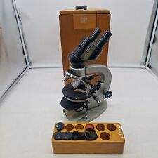 Vintage microscope wooden for sale  WORCESTER