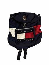 Usado, Mochila de lona vintage Tommy Hilfiger - Logotipo da bandeira soletrar cordão bolsa Y2K comprar usado  Enviando para Brazil