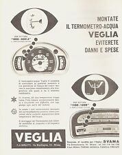 PUBBLICITA' 1961 VEGLIA BORLETTI TERMOMETRO ACQUA AUTO FIAT 600 - 1100 1200  usato  Biella