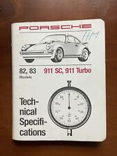 Porsche spec book for sale  Sandy