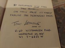 Rare anthony leonardi for sale  Mc Ewensville