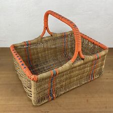 Vintage 1950s Wicker Shopping Basket With Handle for sale  Shipping to South Africa
