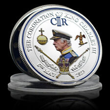 2023 Moneda de Inglaterra Rey Carlos La Coronación del Rey CR III Moneda de Plata Regalo segunda mano  Embacar hacia Argentina