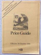 Vauxhall model foldout for sale  LYDNEY