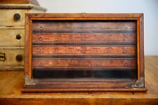 Vintage Scissors & Nippers Antique Store Counter Wood Display Case sewing drawer, used for sale  Shipping to South Africa