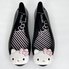 Usado, Sapatos baixos Melissa Hello Kitty preto patenteado Sanrio Space Love feminino 40/9 raro comprar usado  Enviando para Brazil