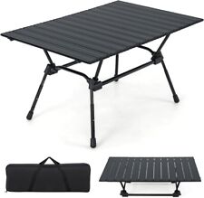 Used, Folding Aluminium Camping Table Outdoor Portable Roll up Beach Table Carry Bag for sale  Shipping to South Africa