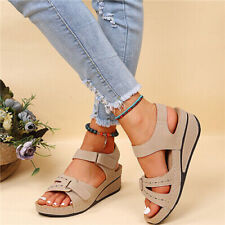 Sandálias ortopédicas anabela feminina verão caminhada slingback liso sapatos casuais tamanho, usado comprar usado  Enviando para Brazil