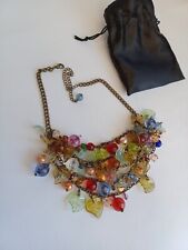 Pretty beaded necklace in vintage style berries leaf glass heavy gift bag layer  for sale  GOSPORT