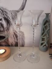 Crystal candle holders for sale  WIGSTON
