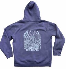 Cove Surf Co Sweatshirt Mens Sz Large Pullover Hoodie Purple Skeleton Pirates for sale  Shipping to South Africa