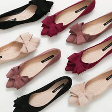 Large Size Bow Flats Office Shoes Pointed Toe Shallow Slip On Foldable Ballerina for sale  Shipping to South Africa