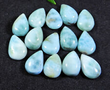 RARE~ 14Pcs Natural Larimar Pectolite Ring Size Pear Gemstone Lot 9X13 MM T612 for sale  Shipping to South Africa