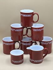 Set Of 6 Vintage Nescafe Coffee mugs Rare Set Ceramic & Sugar Bowl & Milk Jug for sale  Shipping to South Africa