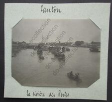 CANTÓN DE CHINA foto antigua 1903 barcos en el río Perla Guangzhou segunda mano  Embacar hacia Mexico