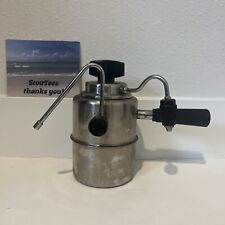 VTG Stovetop Espresso Cappuccino Coffee Maker Frother Steel Pressure for sale  Shipping to South Africa