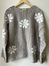 Easel Brand Daisies Pullover Long Sleeve Sweater Size Medium for sale  Shipping to South Africa