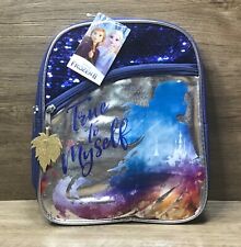 Mini mochila pequeña para niñas Disney Frozen II con lentejuelas reversibles azul cremallera Elsa Anna, usado segunda mano  Embacar hacia Argentina