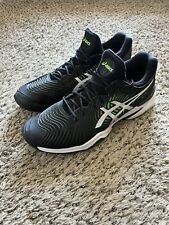 USADO - Zapatos de tenis para hombre ASICS Court FF 2 Novak negros/verdes talla 11,5 segunda mano  Embacar hacia Argentina