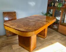 Used, Stunning Burr Walnut Art Deco Twin Ped Extending Dining Table. for sale  BARNET