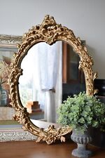 Used, Vintage Mirror Framed Ornate Gold Wall Mirror Wall Hanging Rocco Style (O) for sale  Shipping to South Africa