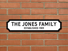 Used, Personalised Surname Sign on METAL Street Plaque Door Wall Railway Family Gift  for sale  Shipping to South Africa