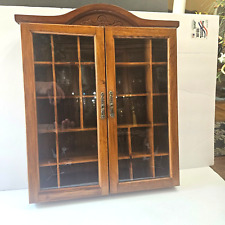 Vintage Wood Knick Knack/Collectible Display Cabinet/Shadow Box w/Glass Doors. for sale  Shipping to South Africa
