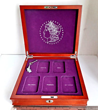 Pcs Stamps and Coins Wooden Box W Key for Uncirculated US Morgan Silver Dollars for sale  Shipping to South Africa