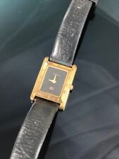 Vintage Gucci Feminino 4200L Relógio Moldura Dourada Quartzo Mostrador Preto Couro Analógico comprar usado  Enviando para Brazil