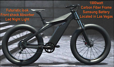 26" TRUE 1000W Electric E Bike Fat Tire CARBON FIBER  Bicycle Li-Battery SAMSUNG for sale  Las Vegas