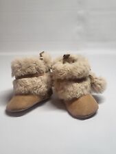 Faux Fur Boots First Steps Stepping Stones Baby Shoes 3-6M Tan for sale  Shipping to South Africa