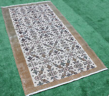 Alfombra turca 44""x79"" de colección alfombra de lana primitiva color apagado claro 114x203 cm  segunda mano  Embacar hacia Mexico