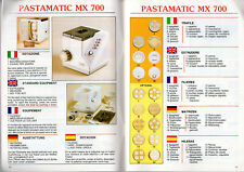Manuale pastamatic e ricettario modelli 700, 1000, 1400 via mail rapido, usato usato  Velletri