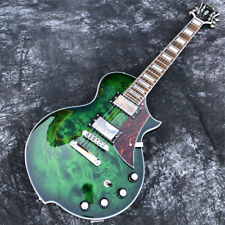 Grote Green Burst Burl Maple Top Electric Guitar Solid Mahogany Body myynnissä  Leverans till Finland