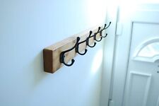 Coat Rack Rustic Handmade Wooden Wall Mount Victorian Hooks, used for sale  Shipping to South Africa