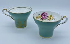 Conjunto de 2 xícaras de chá vintage Aynsley England espartilho sálvia verde osso porcelana comprar usado  Enviando para Brazil