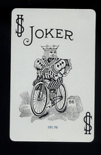 PLAYING CARD REGAL KING JOKER CHARACTER & CROWN RIDING A BICYCLE MILE STONE 86 na sprzedaż  Wysyłka do Poland