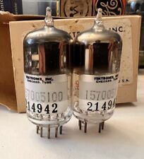 Used, Matched pair Tektronix NOS 5879 3 mica Audio tubes For Gibson GA-45t Maestro for sale  Shipping to South Africa