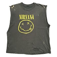 Camiseta masculina vintage 1992 Nirvana Smiley XL banda de rock corte Kurt Cobain comprar usado  Enviando para Brazil