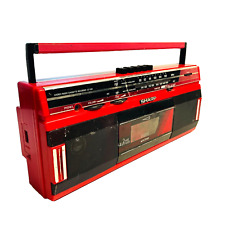 Gravador cassete rádio estéreo Sharp QT-242 vermelho vintage não testado comprar usado  Enviando para Brazil