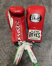 Guantes de lucha de boxeo profesionales Safetec de 10 oz Cleto Reyes - ¡Rojos + Lazo N de encaje! segunda mano  Embacar hacia Argentina