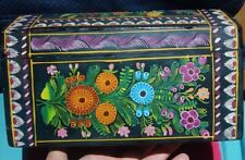 De Colección 60"" Rara Mexicana OLINALA Auténtica Caja Pintada a Mano 10""x6""x6 - Difícil de encontrar segunda mano  México